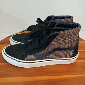 Vans Sk8 Reissue Glen Plaid Hi Plaid Shoes Men 8.5 Women 10 Skater Skateboarding